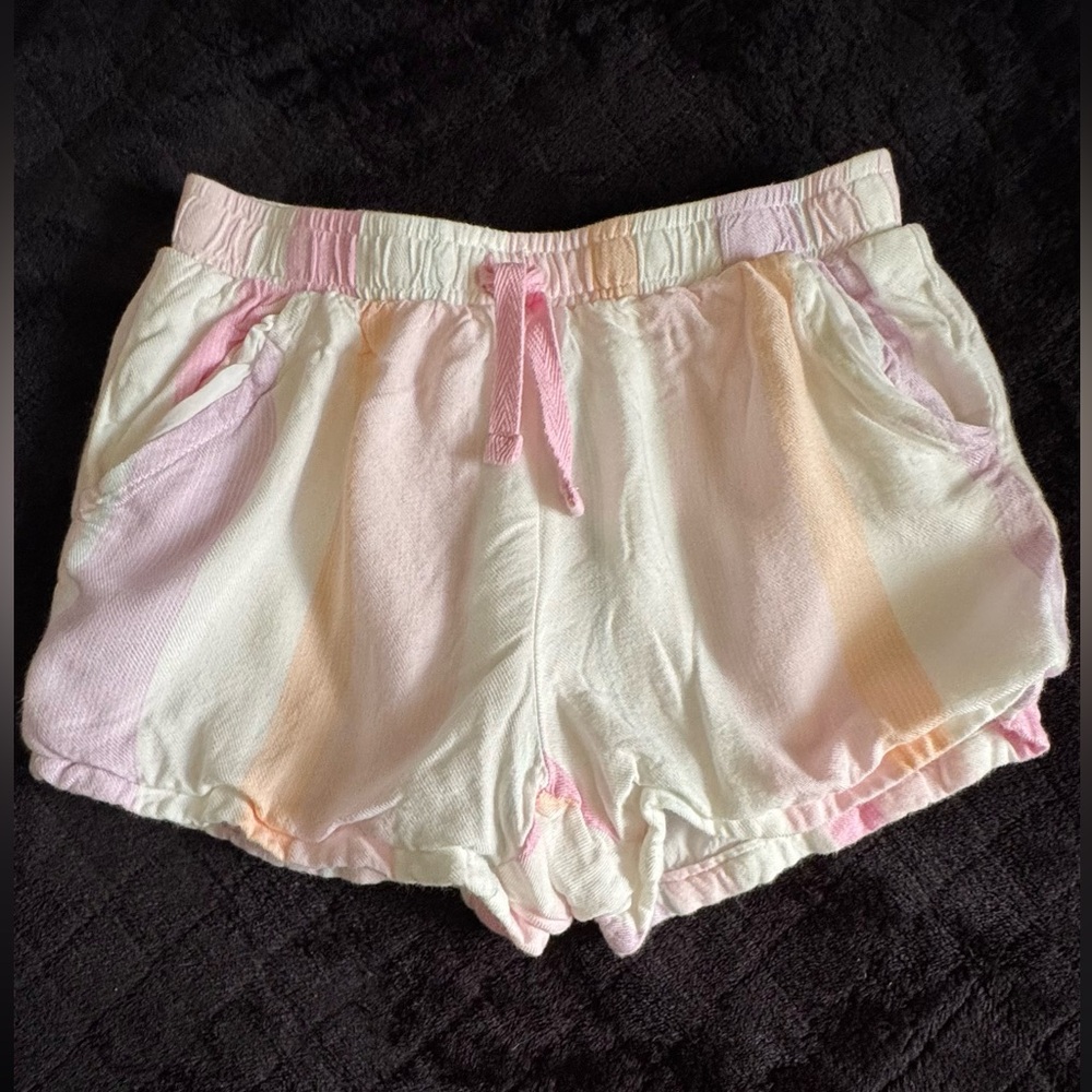 Splendid Pink and Cream Striped Pajama Shorts